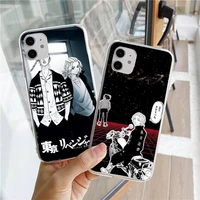 anime tokyo revengers mikey phone case for iphone 5s 6 7 8 11 12 plus xsmax xr pro mini se transparent soft cover fundas coque