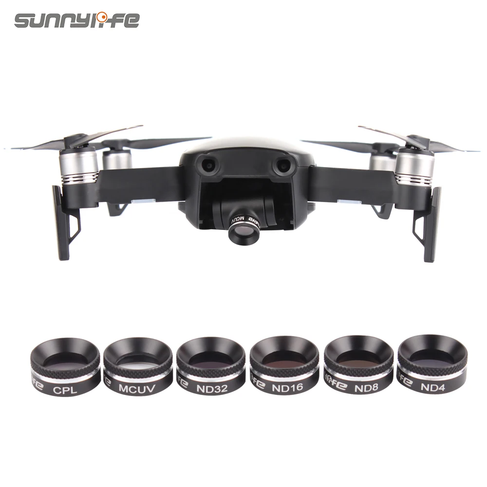 Sunnylife MCUV CPL ND4 ND8 ND16 ND32 фильтр объектива для DJI MAVIC AIR Drone Gimbal Camera Sunhood Lens Protector|Наборы