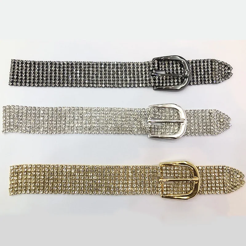 

Блестящая Пряжка Стразы цепочка ремень для одежды сумки для обуви универсальные 8 рядов Сделай Сам регулируемые аксессуары ручной работы ц...