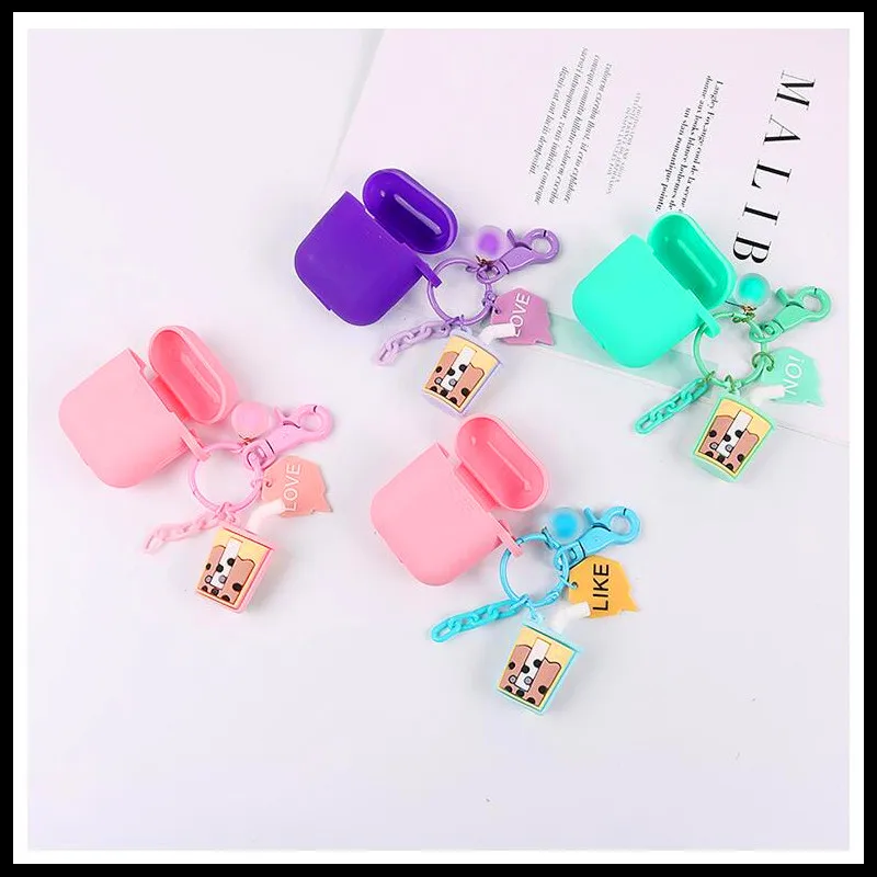 2019 новый милый Bubble Tea/Airpods подвеска брелок для автомобиля брелки ключей женщин и