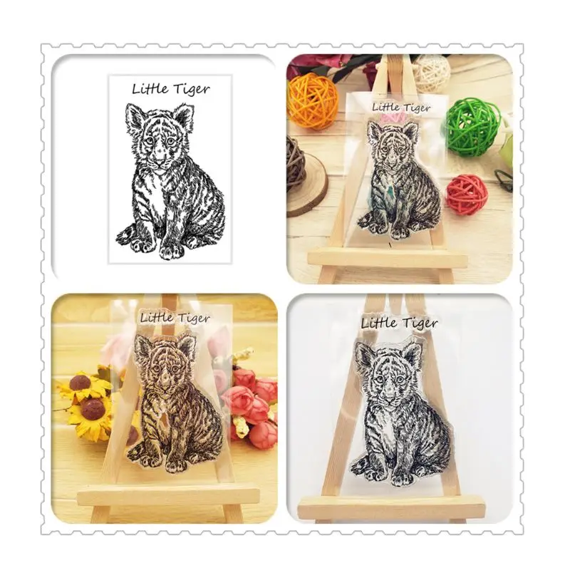 Маленький тигровый силиконовый прозрачный Печатный альбом для скрапбукинга