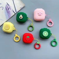 fruit lemon avocado grapefruit cat paw soft tpu case for samsung galaxy buds live box silicone earphone protective cover ring