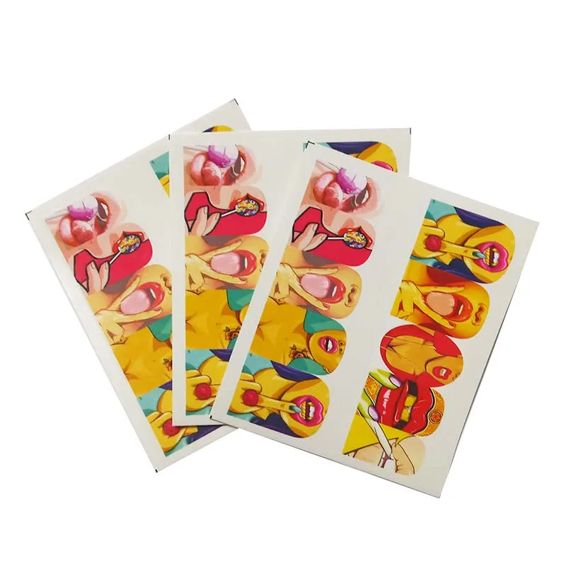 C02-3pcs Набор наклеек для ногтей, Переводные Слайдеры для губ, Переводные Слайдеры для дизайна ногтей C05 - Цвет: C02-3pcs