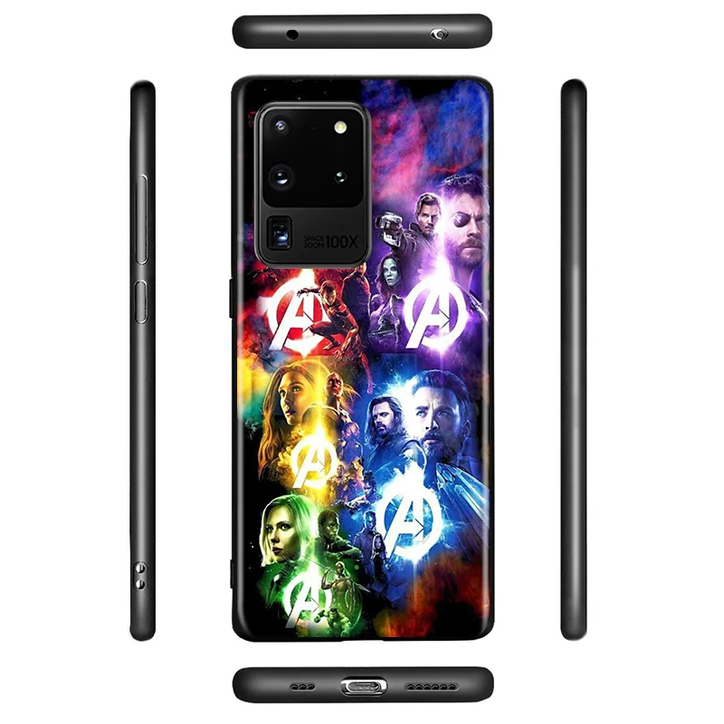 

Marvel Avengers A Logo For Samsung Galaxy A31 A51 A71 A91 A12 A32 A42 A52 A72 A02S A22 A01 Core TPU Silicone Black Phone Case