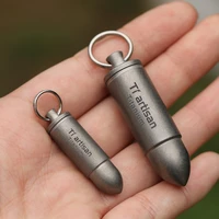 waterproof titanium pill organizer pocket medicine pill container bullet box bottle keychain tablet drugs capsule storage case