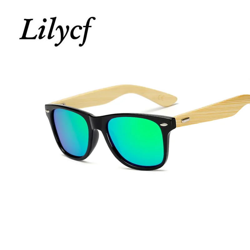 Унисекс Классические Цветные бамбуковые солнечные очки под заказ