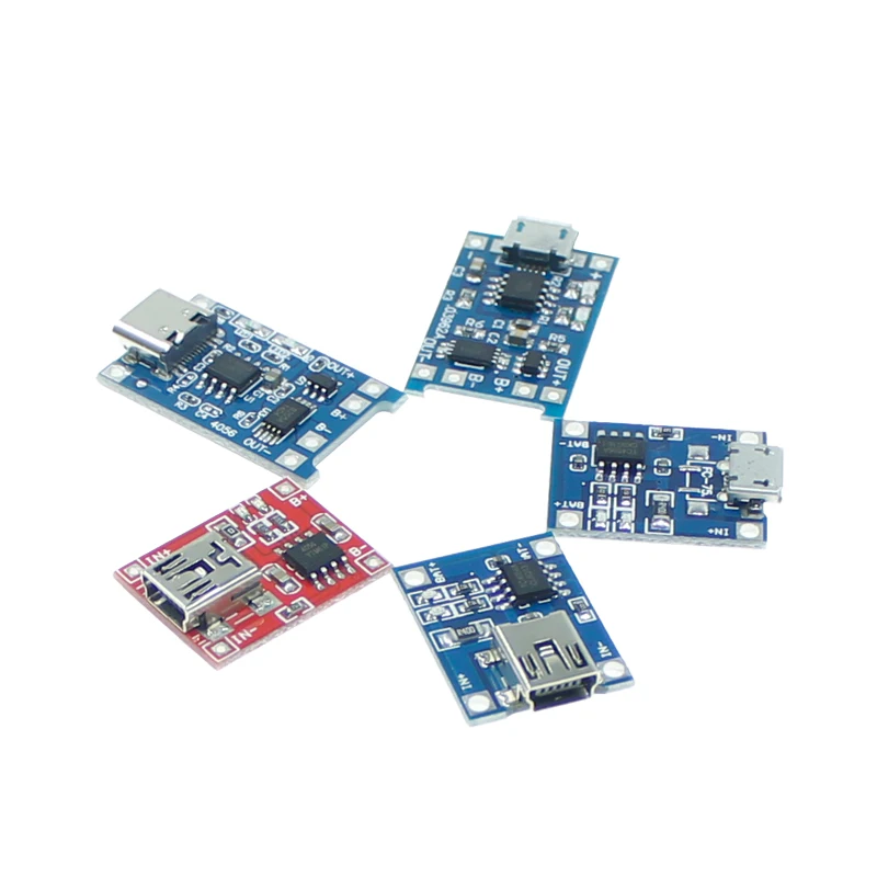 

10pcs TP4056 18650 Protection Board 3.7v 3.6V 4.2V DIY 1A lithium battery charging board TYPE-C / Mini / micro USB interface