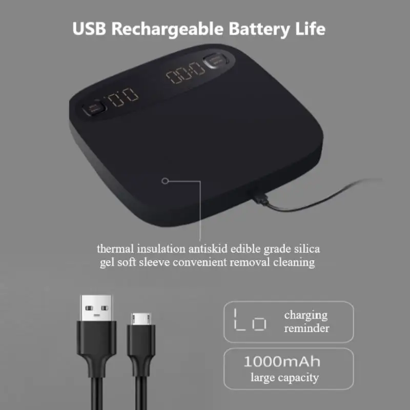 

USB Rechargeable Smart Electronic Scale Hand-held LED Display Coffee Scale Insulation Antiskid Timing Function Roasting Scales