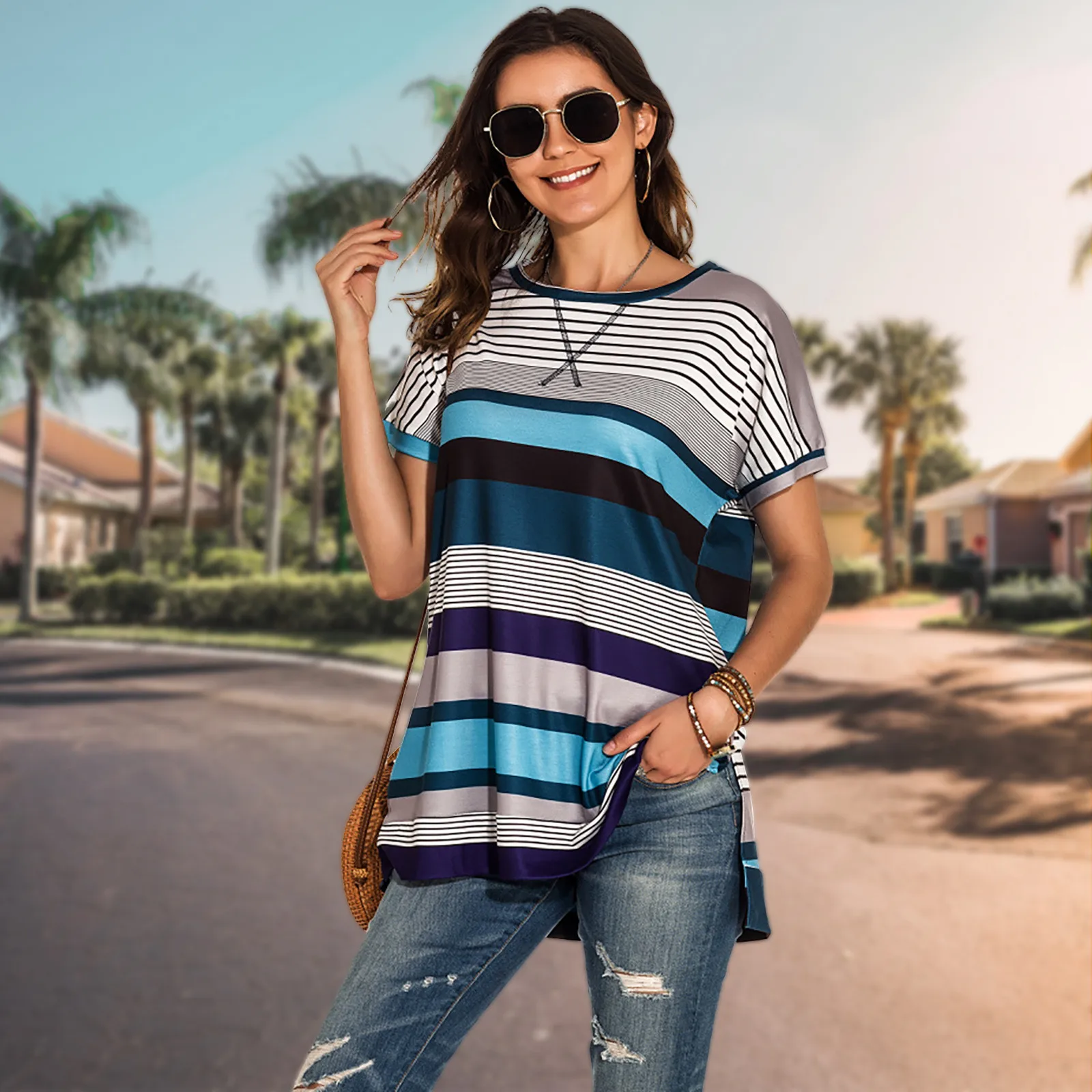 

Graphic Tee Shirt Casual Short Sleeve T-shirts Harajuku Tees Summer Women T-Shirt Loose Clothing Fashion Lady Clothes Top Mujer