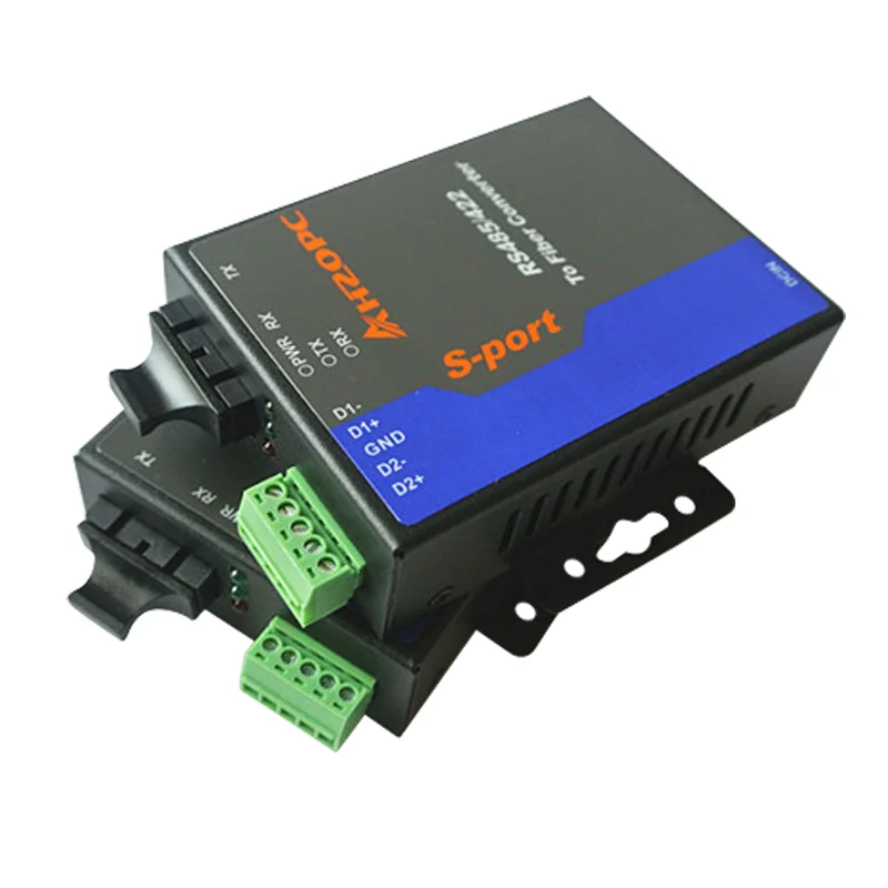 Industrial Grade 2 Loop Network 485 Optical Fiber Converter 485 Optical Terminal 485 Ring Network Converter Modbus to Fiber