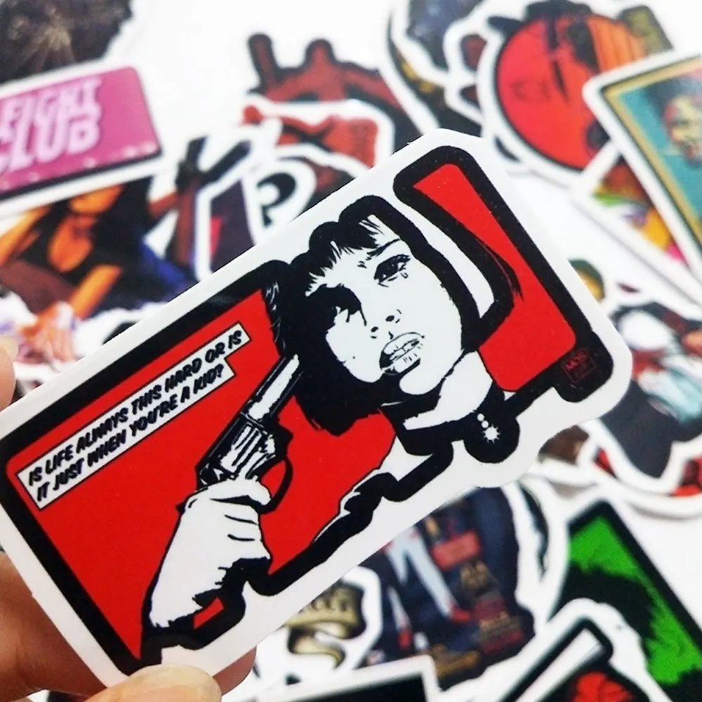 

50pcs Classic Movie Pulp Fiction Stickers Uma Thurman Graffiti Sticker for Laptop Skateboard Motorcycle Bicycle Waterproof Decal
