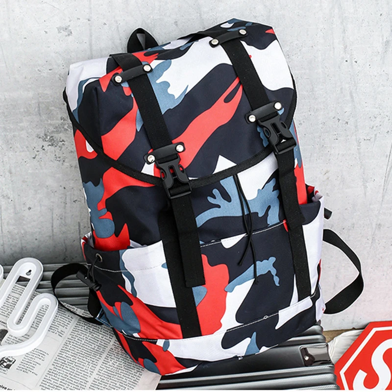 Camouflage Men's Backpack Outdoor Adventure Waterproof Portable School Student Travel Pack Mommy Female Yoga Fitness Sports Bags