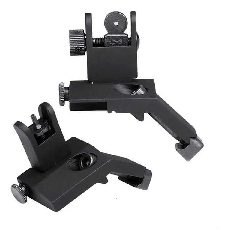 

Tactical Front and Rear Sight Flip Up 45 Degree Offset Rapid Transition Backup Iron Sight Rail Mount Set Hunting Gun Accessories