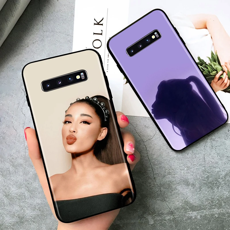 Black TPU Soft Cover Beauty Music Girl for Samsung Galaxy S20 Ultra S10 S10e FE 5G S9 S8 S7 S6 Edge Plus Lite Phone Case