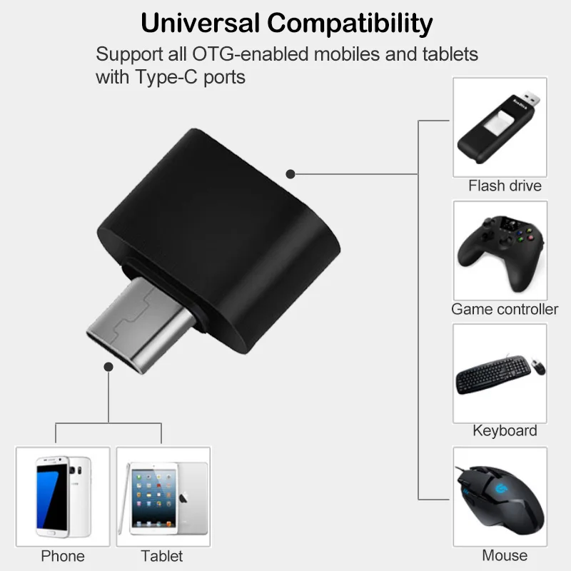 2 шт. Type C USB OTG адаптер для Samsung Galaxy S8 S9 S10 S10e S20 Plus Ultra USBC конвертер данных Note 8 9 10