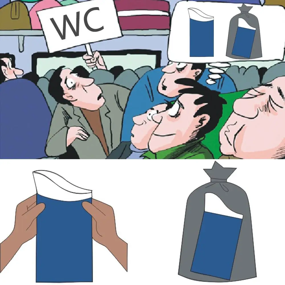 10 шт. уличные аварийные пакеты для мочеиспускания и легкого приема дорожные в