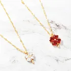 Женское ожерелье, ожерелье из нержавеющей стали для цветов, золотое, розовое золото, ожерелье, ювелирные изделия, очаровательные Чокеры для вечеринки, модные ювелирные изделия для женщин