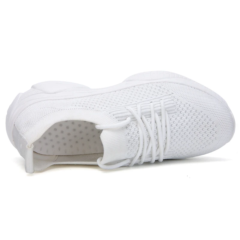 Кроссовки женские сетчатые на толстой подошве спортивная обувь шнуровке