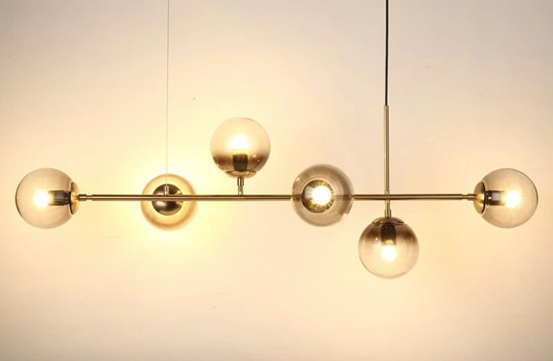 He4c06b3d1d4744b687890295f6463582p Postmodern glass magic Pendant Lights Nordic geometric straight ball chandelier for model room study living room Loft Bedroom