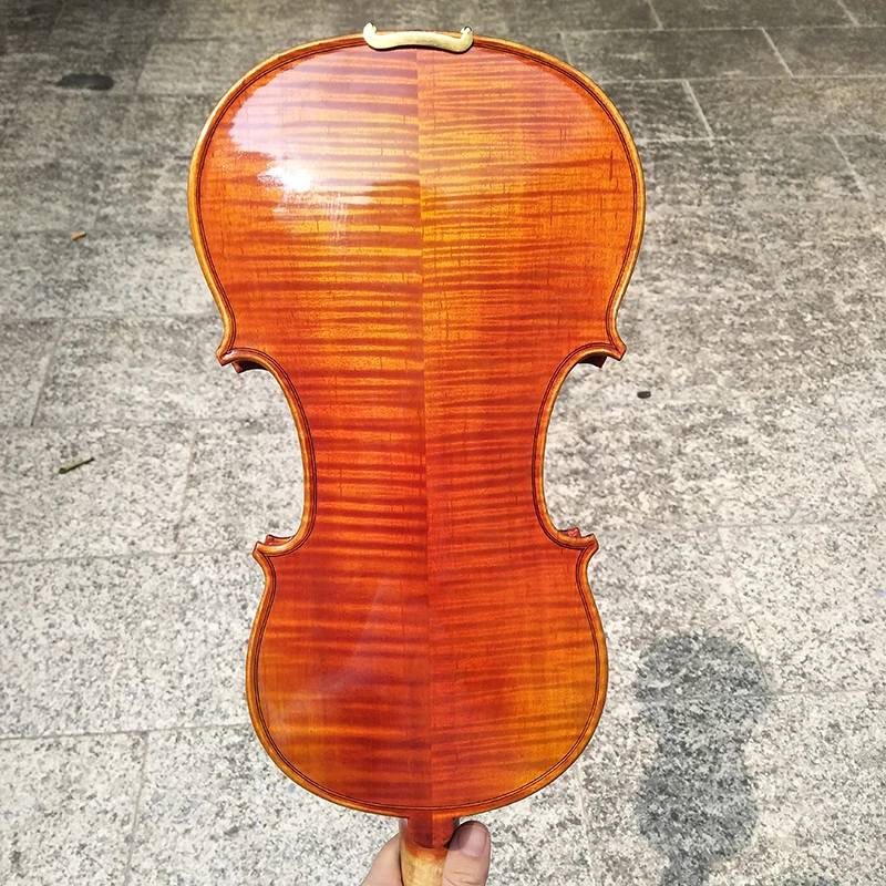 Скрипка Stradivari ручной работы из плотного пламени 4/4 полноразмерная цельная
