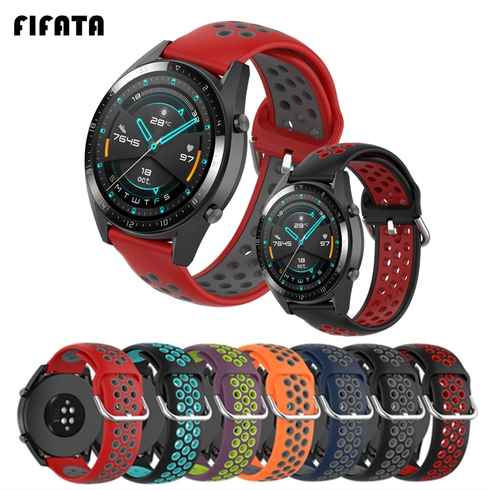 Ремешок силиконовый для смарт часов Huawei Watch GT2 / GT 2 Pro Honor Magic 1/2 46