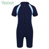 kids boys girls wetsuit children diving suits swimwear girls one piece short sleeve surfing swimsuits girl bathing suit wetsuits