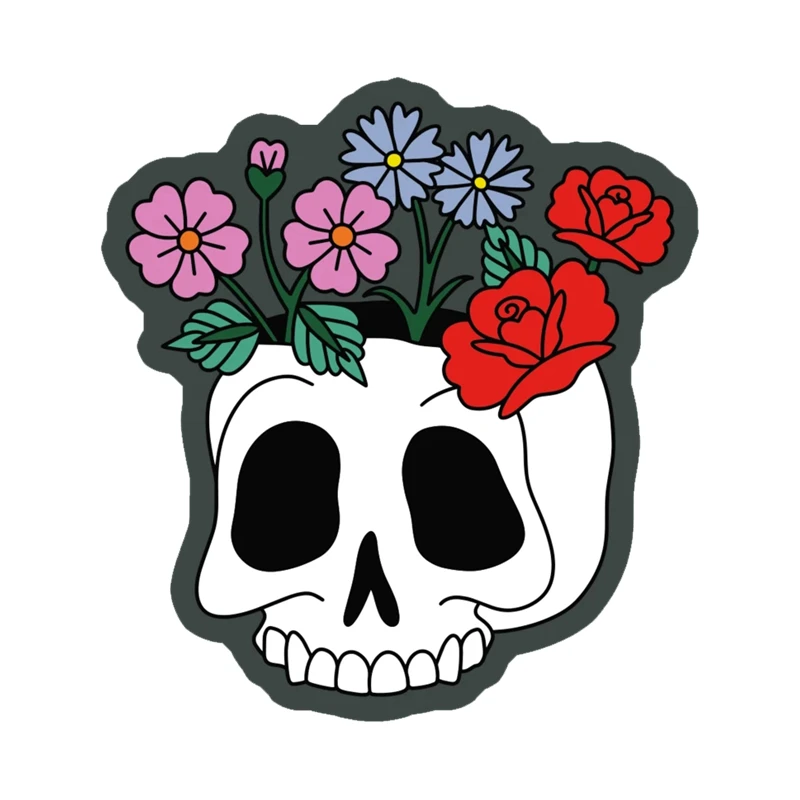 

S50881# 13CM/17CM Personality PVC Decal For SKULL POT Waterproof Car Sticker on Motorcycle Laptop Decorative