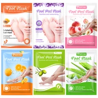 12packs moisturizing foot mask exfoliation whitening smooth remove dead skin feet mask socks for pedicure foot care foot patch