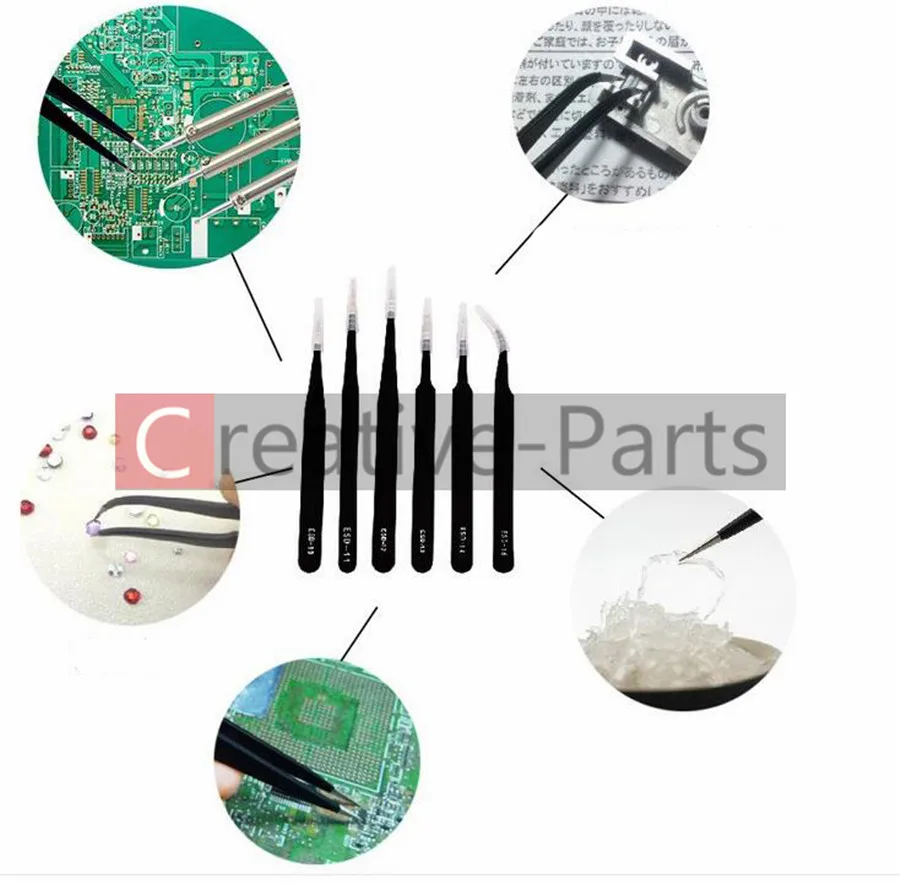 Нержавеющая сталь Анти-статический Точность Пинцет для Мобильный