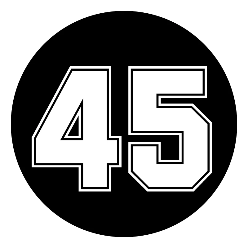 

CK20984# Funny Racing Number 45 in Circle Vinyl Car Sticker Waterproof Car Decal Stickers on Motorcycle Truck Bumper