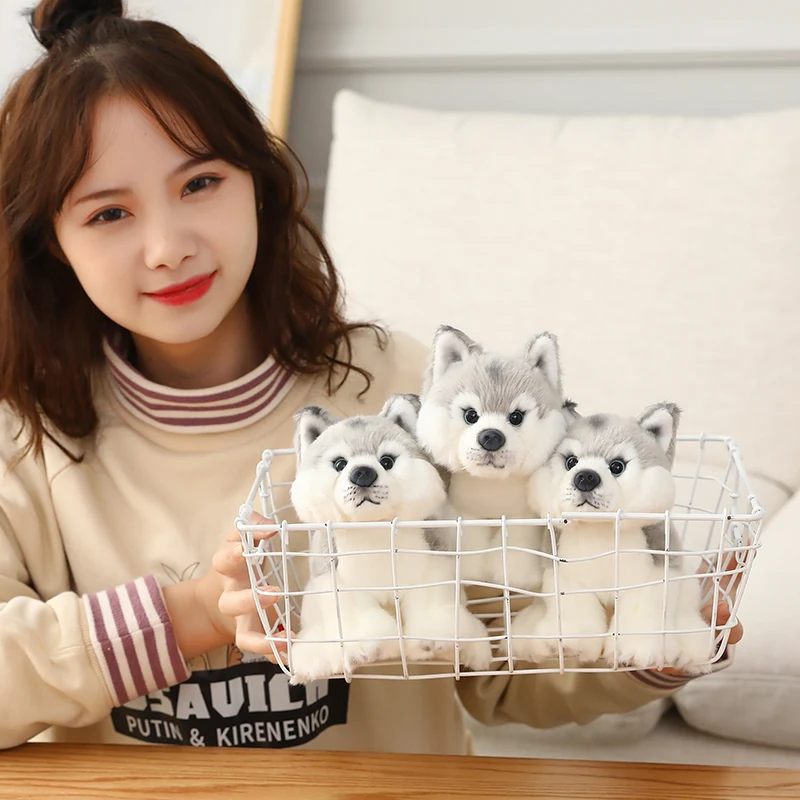 Коричневый и белый 20 см кавайная детская имитация реальной жизни собака плюшевые