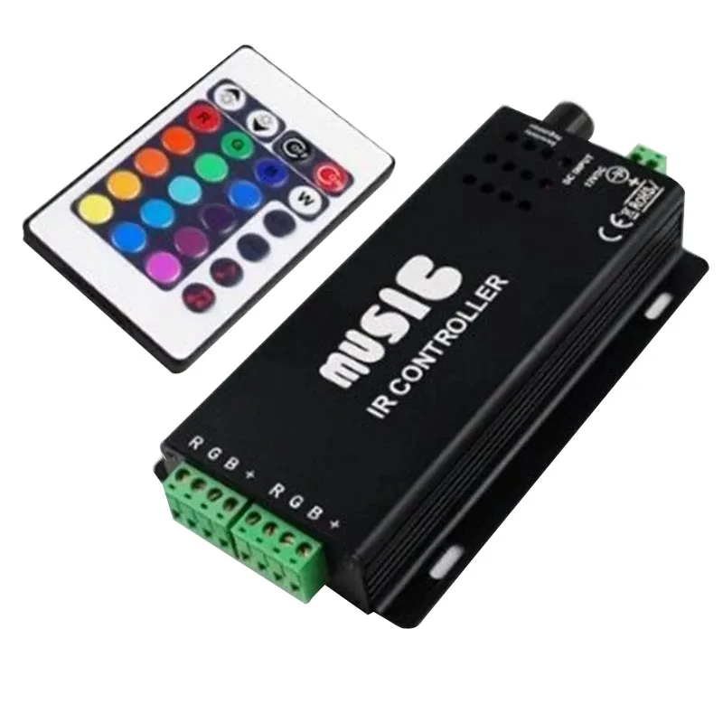 Звукочувствительный RGB пульт дистанционного управления 12 В постоянного тока 24 ИК