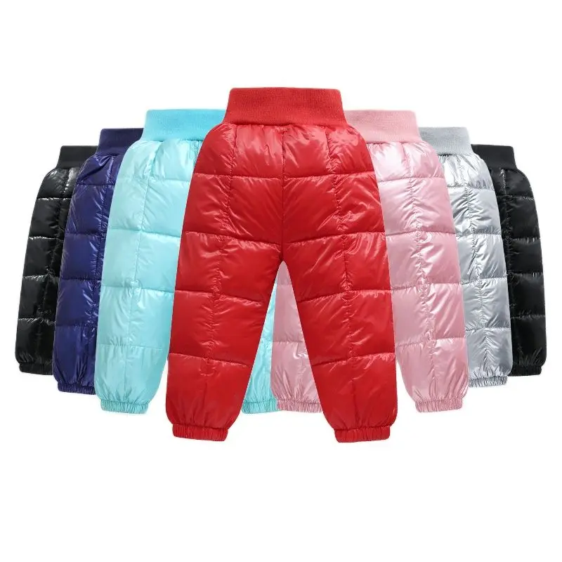 

Toddler Kid Boys Girls Winter Pants Cotton Padded Thick Warm Trousers Waterproof Ski Pants1-6Years High Waist Leggings Baby pant
