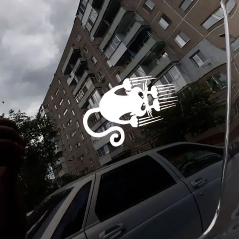 Водонепроницаемый с рисунком кота забавная наклейка для автомобилей животных