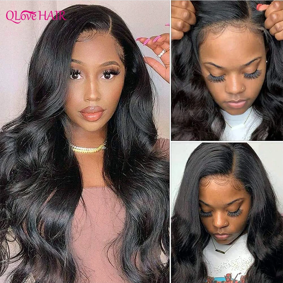 Парик на сетке спереди 13x 4 бразильские волнистые волосы парики предварительно