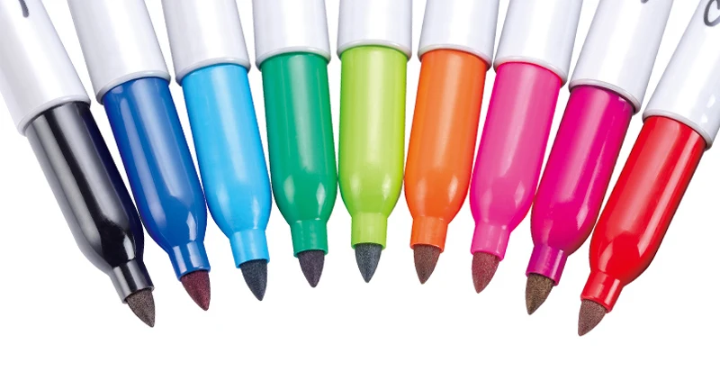 8 шт./лот,, Sanford Sharpie, экологически чистые перманентные маркеры, 8 цветов, набор, маркер для рисования
