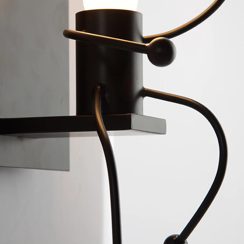 Современный настенный светильник с двойной головкой для помещения прикроватная