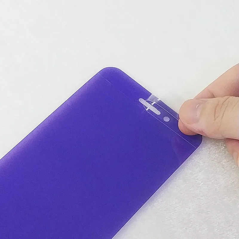 Синяя Гидрогелевая пленка для Samsung Galaxy S8 Plus S9 Note 8 9 мягкая Передняя с полным