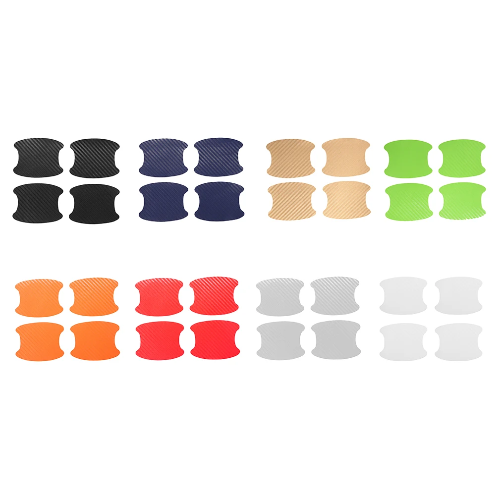 

4 шт., наклейки на автомобильные ручки из углеродного волокна