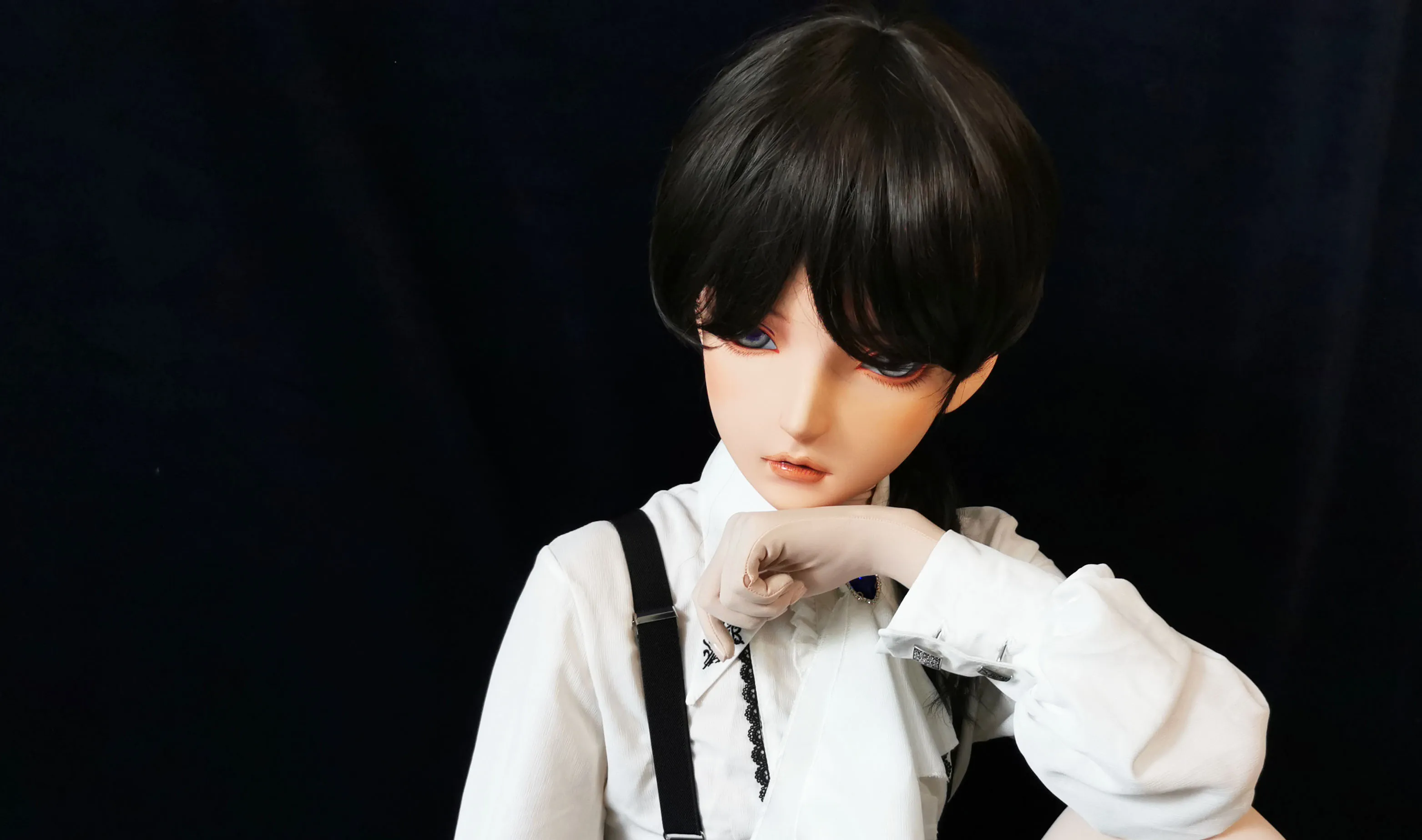 

(Dollkii 29) Женская силиконовая смола косплей BJD крестообразная маска для головы кигуруми аниме ролевые игры вечерние кукла Трансвестит маска