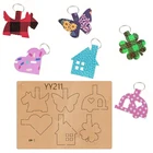 Деревянный высекальный штамповочный ключ подвесной нож штамповочный щенок бабочка домашний нож штамповочный YY211 совместим с большинством ручных высечек