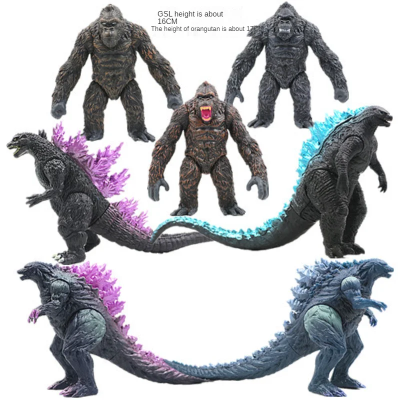 

Bandai 16CM Medium Godzilla vs. King Kong Orangutan Hand-made Space Red Lotus Millennium Planetary Monster Doll Toy Model Decora