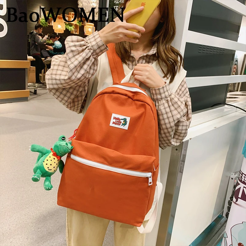 

Модный холщовый рюкзак BaoWomen 2021, женский рюкзак, сумка через плечо с защитой от кражи, школьный рюкзак для девочек-подростков, школьные рюкзаки