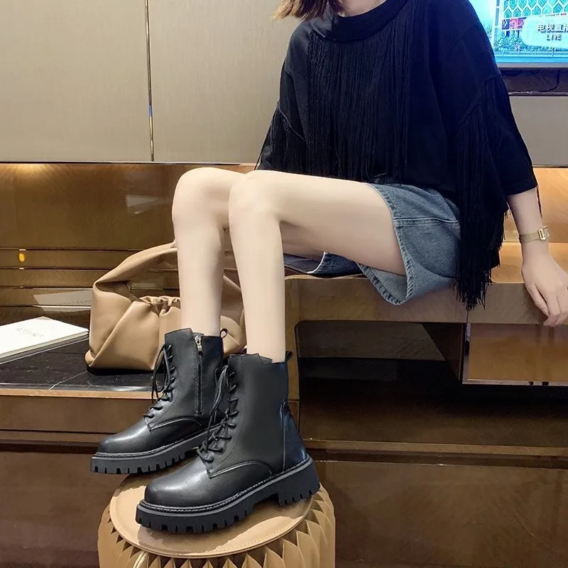 New Arrivals Soft Boots Women Shoes Woman Boots Fashion Round PU Ankle Boots 2021 Winter Elastic Black Boots Comfortable Boots