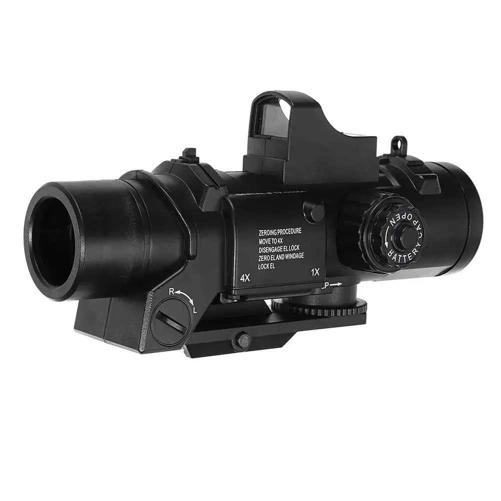 Увеличительный прицел 4x с красной точкой для Jinming игрушка-бластер гелевыми