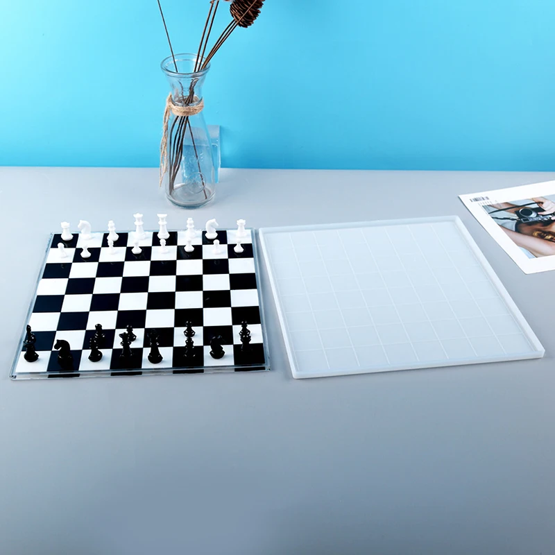 Шахматный набор УФ кристалл эпоксидная смола силиконовая форма Международная