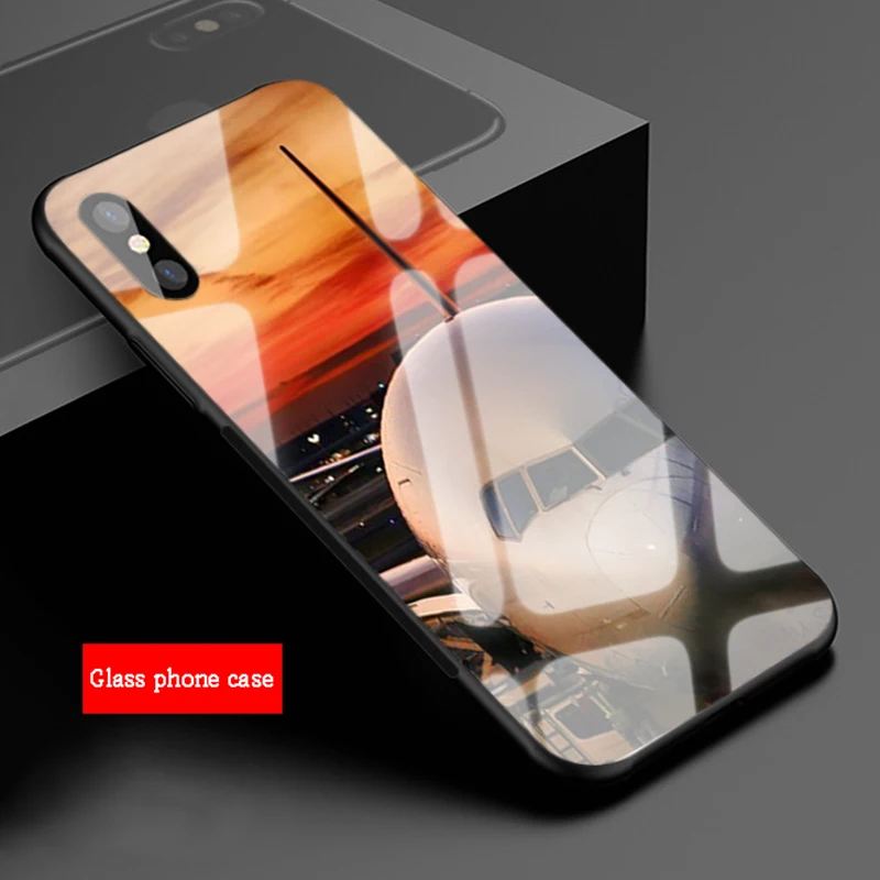 Чехол из закаленного стекла для iphone 12 11 Pro Max 5 6 7 8 X XS XR XSMax | Мобильные телефоны и