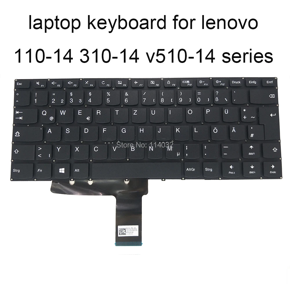 

Replacement keyboards for lenovo Ideapad 310 14ISK 14IKB 14IAP 310 14 ISK IKB IAP GR GE Germany black KB no frame new SN20K81890