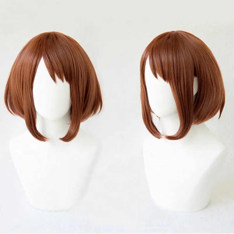 My Hero Academy Boku no Hiro Akademia Uraraka Ochako короткий коричневый Bobo термостойкий косплей костюм