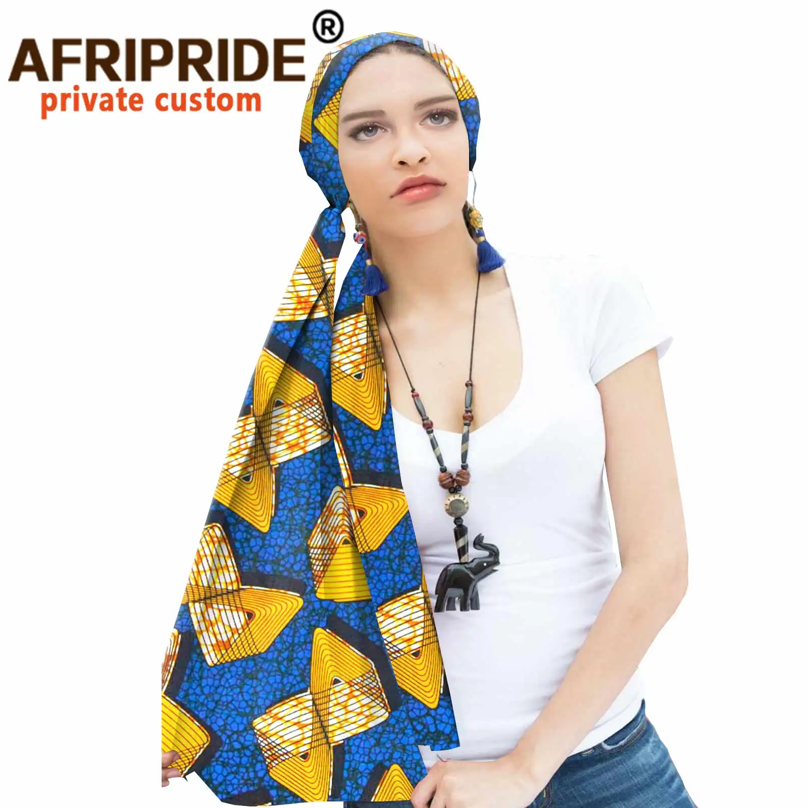 

Ankara Head Scarf for Women 45 cm*200 cm African Traditional Print Headwrap Fashion Street Style A2028018
